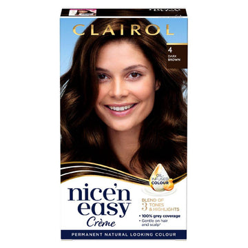 Nice N Easy Permanent Hair Dye 4 Dark Brown 177Ml